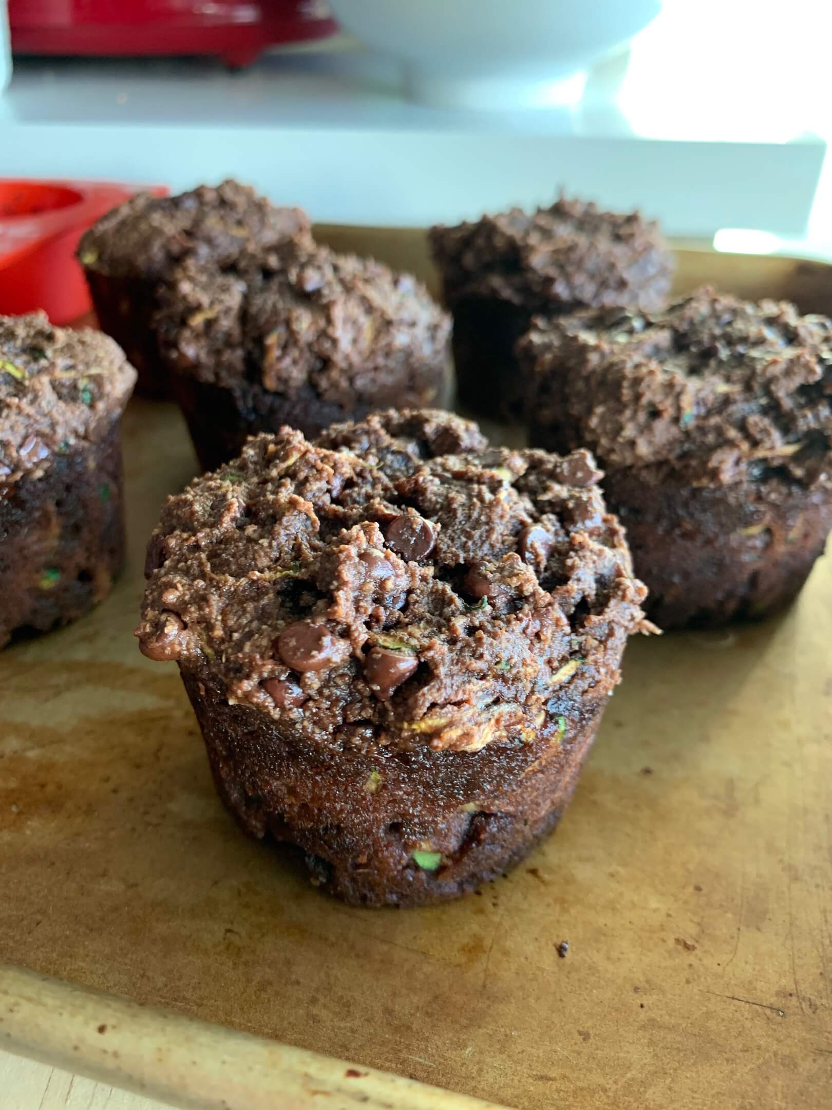 Jumbo Double Chocolate Zucchini Muffins Edible San Diego Recipe